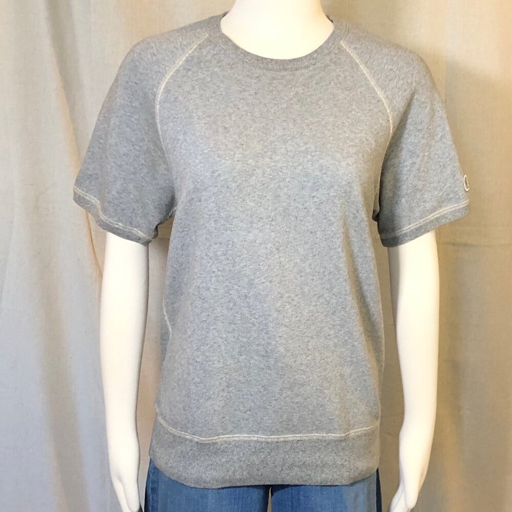 Champion + Todd Snyder Heather Gray Raglan Short Sleeve Sweatshirt XS